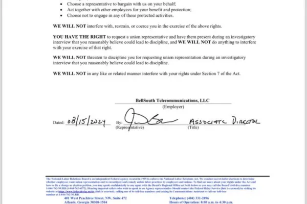 NLRB Charges filed 